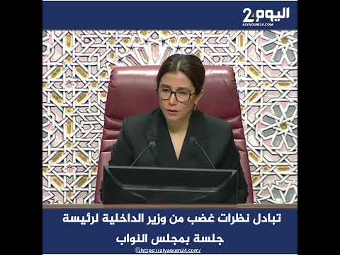 تبادل نظرات غضب من وزير الداخلية لرئيسة جلسة بمجلس النواب