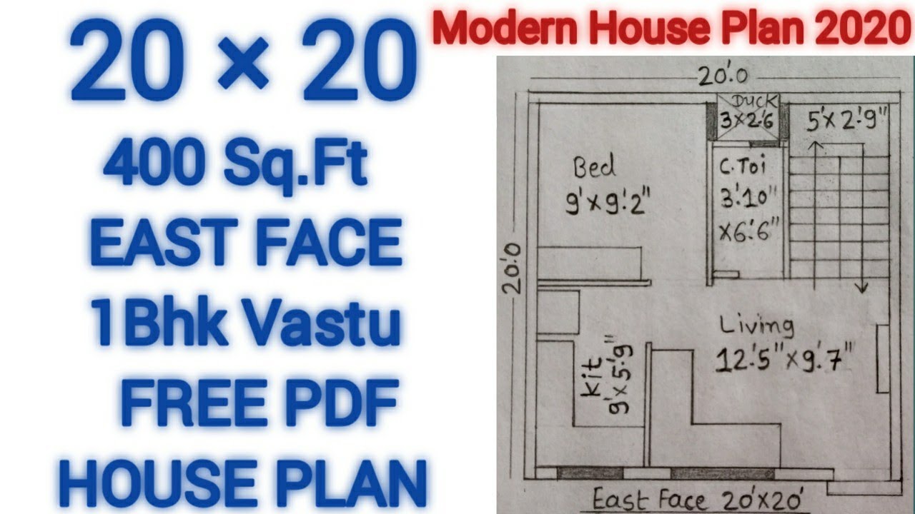 20 20 House Plan Small House Plan 2room Set East Face Vastu House Plan 20 20 1bhk Ghar Ka Naksha Map Youtube