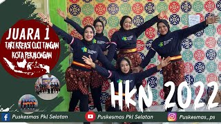 JUARA 1 Lomba kreasi Cuci Tangan HKN 2022 Kota Pekalongan @PuskesmasPekalonganSelatan