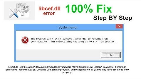 libcef .dll error 100% FIX STEP BY STEP
