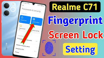 Realme c71 me fingerprint screen lock | fingerprint lock setting in Realme c71 | Realme pattern lock