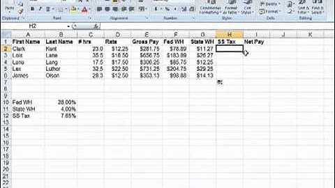 Excel 2007 - Absolute and Relative References - Nasar Md Alam