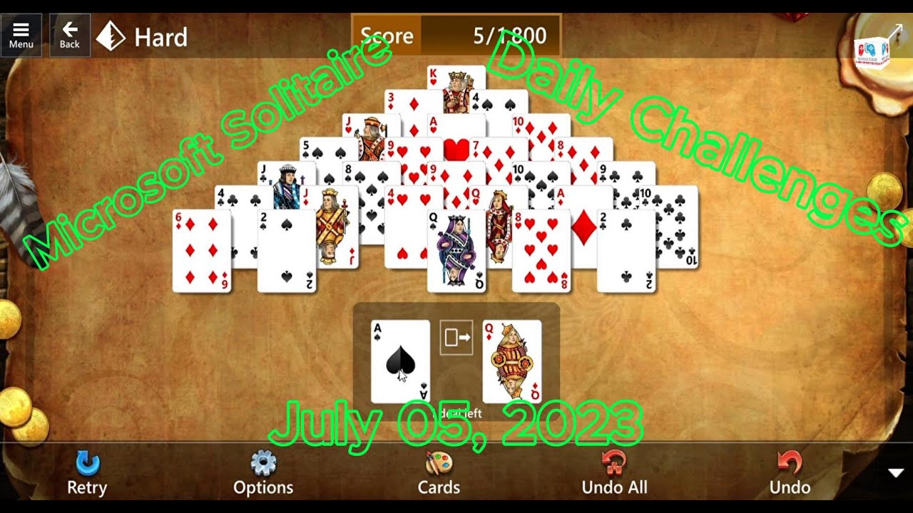 Master Microsoft Solitaire Daily Challenges July 05, 2023 Expert