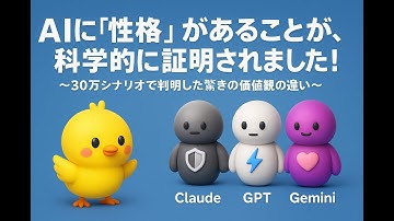 【piyo_feed🐤】AIに性格がある事が科学的に証明！Claude・GPT・Geminiの価値観の違いを30万シナリオで検証した衝撃の研究結果