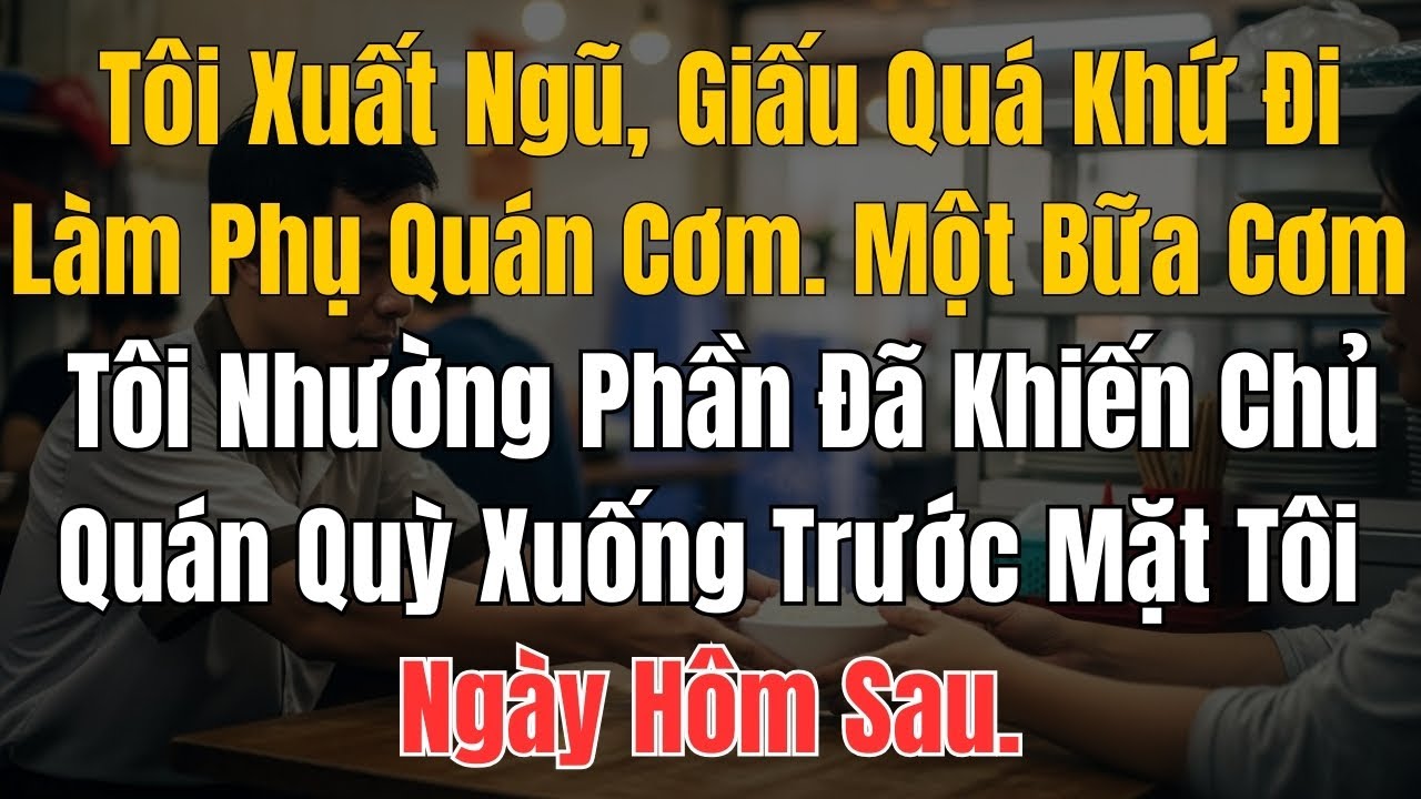 Tôi Xuất Ngũ, Giấu Quá Khứ Đi Làm Phụ Quán Cơm. Một Bữa Cơm Tôi Nhường Phần Đã Khiến Chủ Quán Quỳ Xu