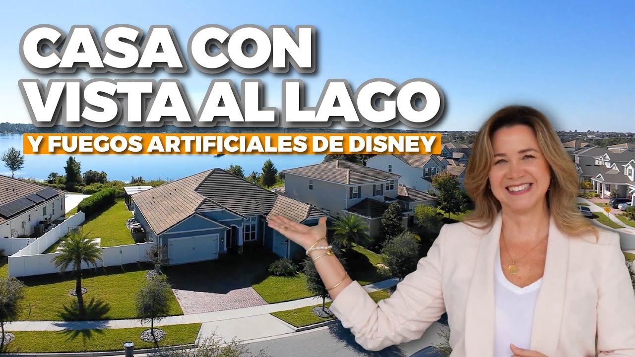 Casa de Lujo en Florida | Piscina Infinita, vista al lago y fuegos artificiales de Disney 