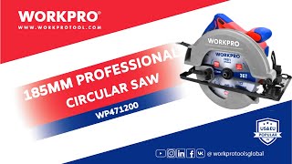 WORKPRO 185mm Professional Circular Saw - Unboxing, Review, and Cutting Demonstration