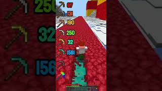 Rainbow Pickaxes VS NETHERRACK 🔥⛏️ #minecraft #memes #shorts