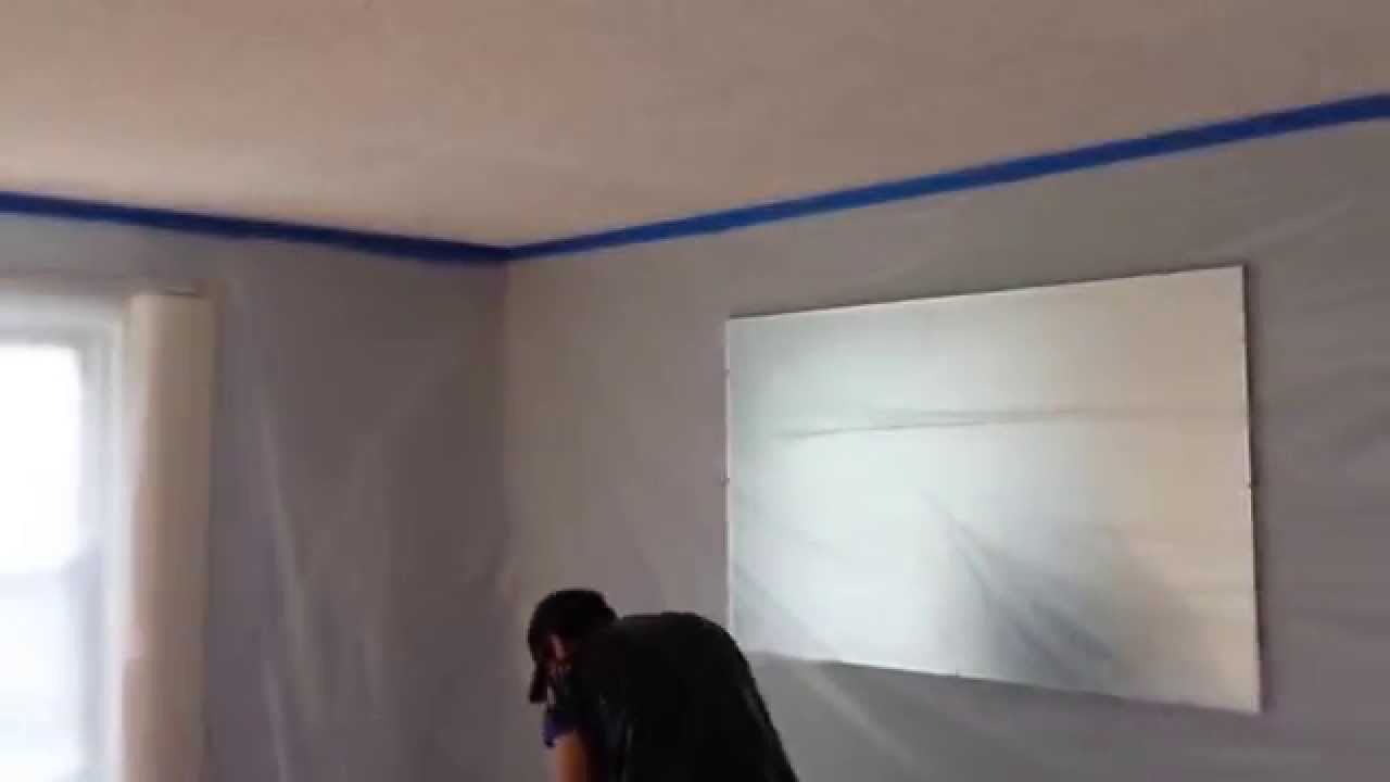 How To Remove Popcorn Ceiling 1 How To Cover The Walls And Fllor