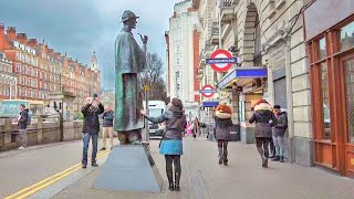 Walking Tour of London, England 🏴󠁧󠁢󠁥󠁮󠁧󠁿 King’s Cross to Marylebone via Euston - 4K 60fps