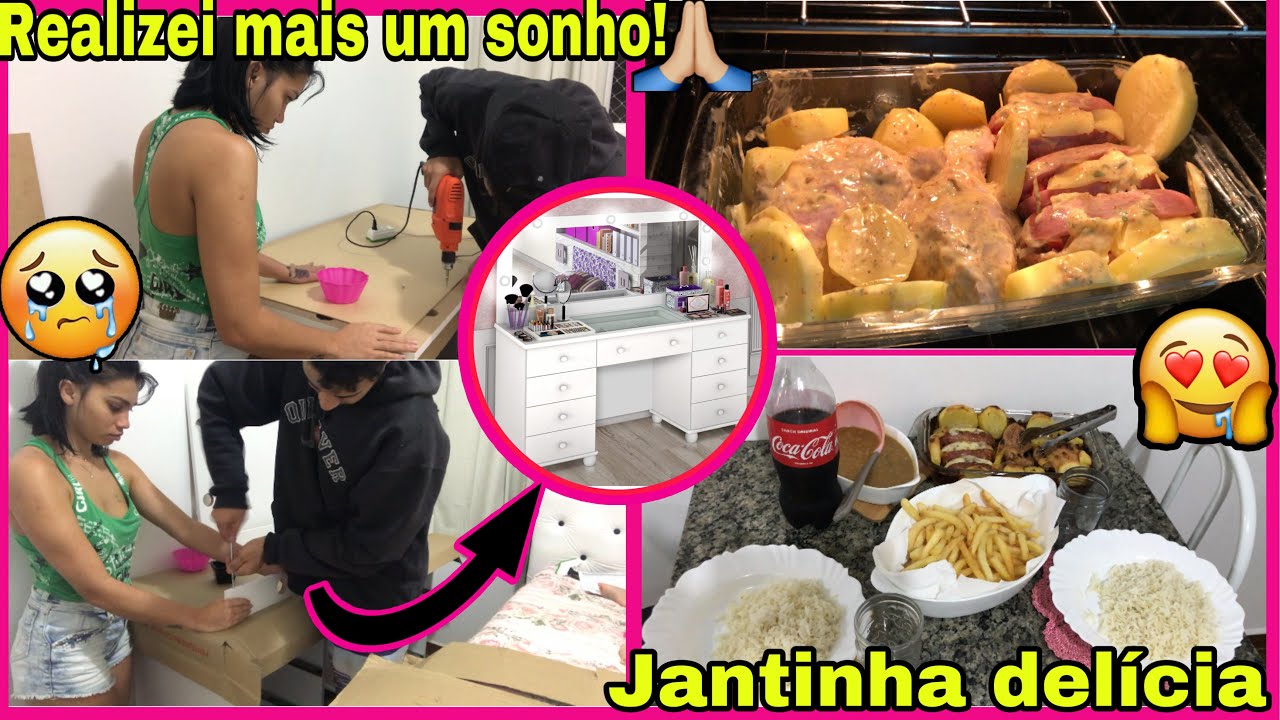 MAIS UMA CONQUISTA|| COMPREI MINHA TÃO SONHADA PENTEADEIRA|| FIZ LINGÜIÇA RECHEADA 🙏🏻❤️