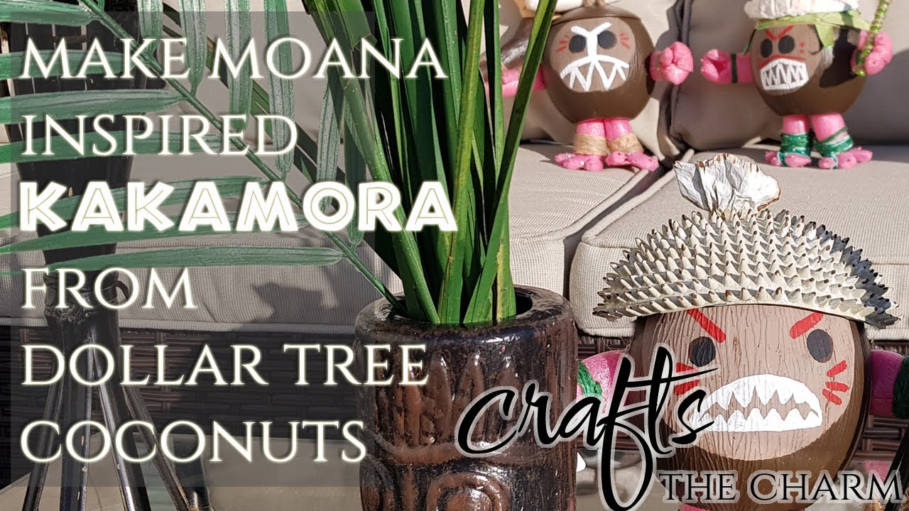 Make these fun, easy, Moanainspired Kakamora from Dollar Tree items