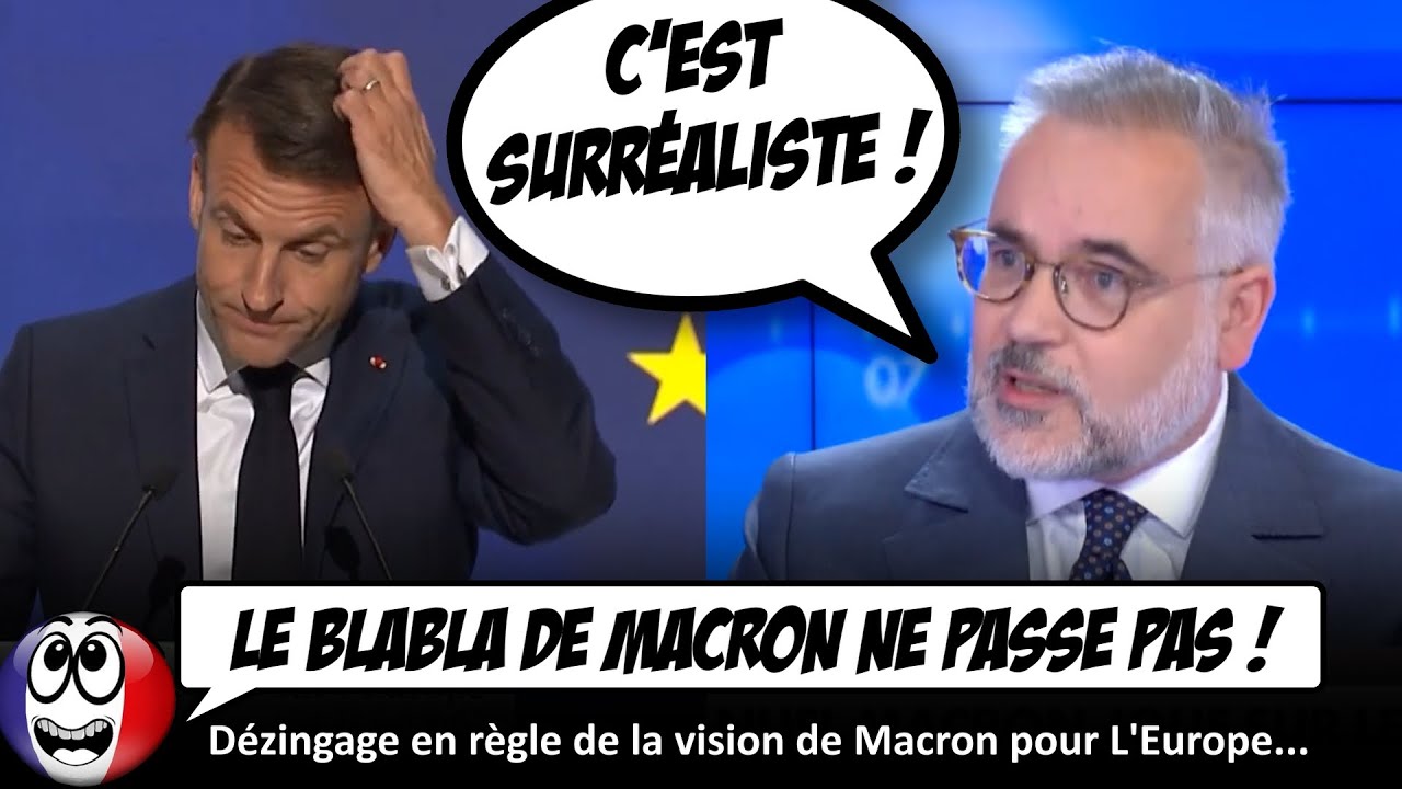 ⁣"Macron veut DÉCAPITER la France !". Dézingage en règle du discours de Manu sur l'Europe.