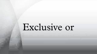 Exclusive or