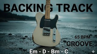 Groove Guitar 🎸 backing track in Em | Em-D-Bm-C| 65 bpm