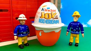 Fun With Fireman Sam And Kinder Joy Ice Cream Best Toys Ever