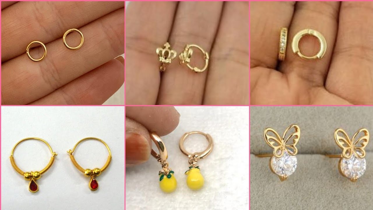 Gold Earrings / Ear Studs for Baby Girl | BISGold.com