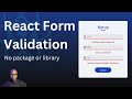React Form Validation Tutorial for Beginners | Add Validation to a Signup Form in React