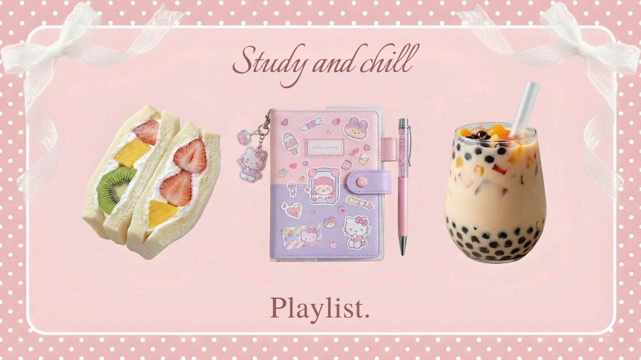 [Примечание] 🧋 Кафе со свежим фруктовым чаем 🎀 Уютная обстановка для учебы · Пастельные тона · Неж