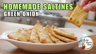 Homemade Saltine Crackers with Green Onion | Better Than Store-Bought!