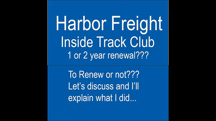 Harbor Freight Inside Track Club Renewal. Is it worth it?