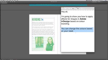 Adding Image Effects in ADOBE INDESIGN