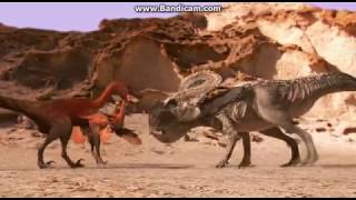 Red velociraptor vs Protoceratops