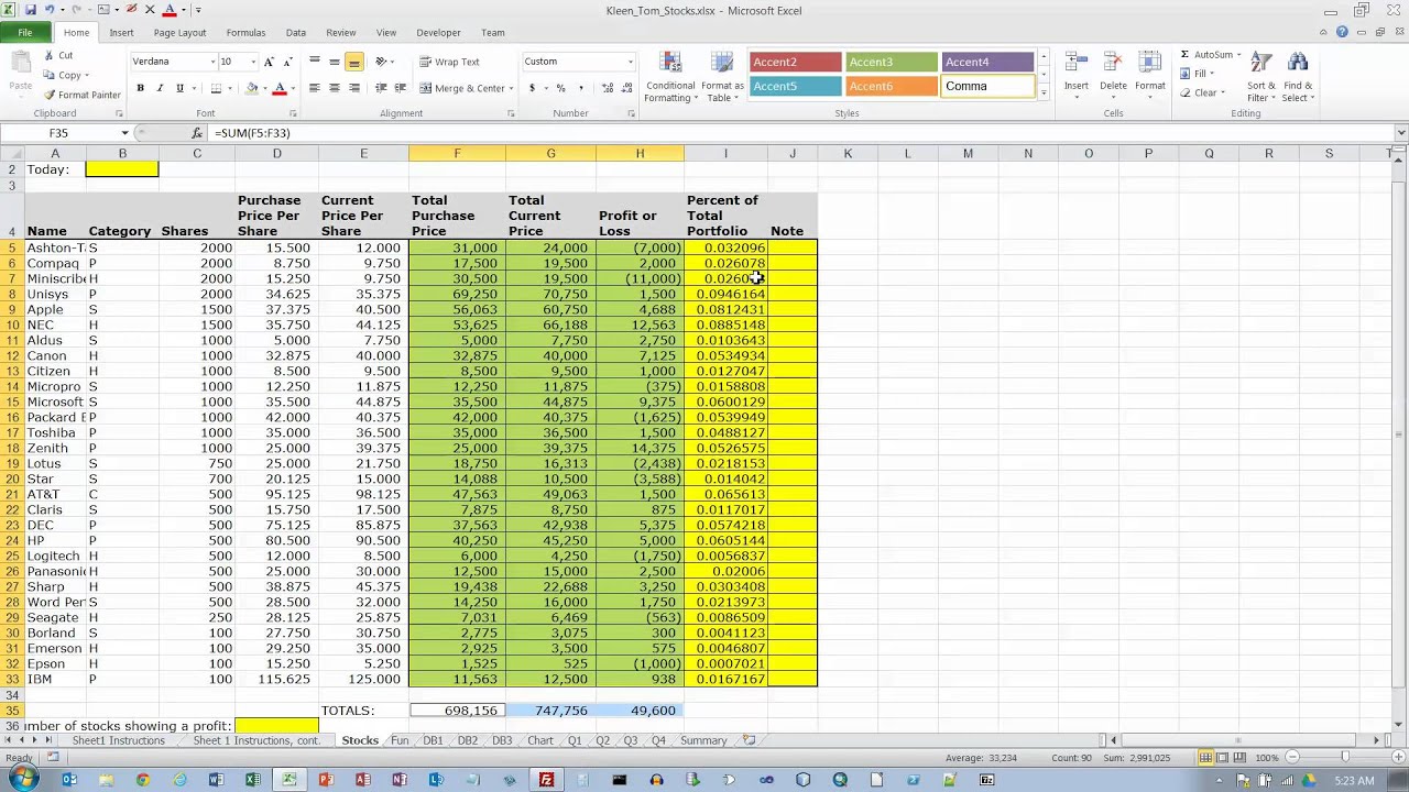 Excel 2010 Practice Test, Part 01 of 2 - YouTube