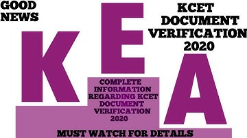 KCET | KCET 2020 | KCET DOCUMENT VERIFICATION 2020 | KCET 1ST ROUND | KCET ONLINE DOCUMENT UPLOADING
