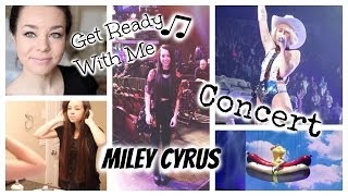 Get Ready With Me! Miley Cyrus Concert! Hair, Makeup & Outfit!