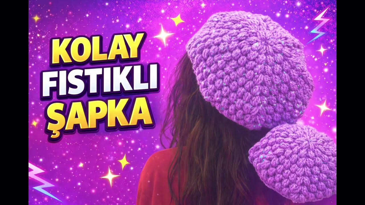 💜 1 Akşamda Ör ✨✨✨ Trend  Şık ve Kolay Ressam Beresi Örgüsü Detaylı Anlatım‼️‼️‼️
