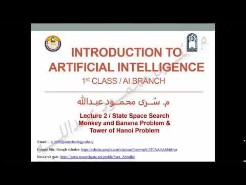 Introduction to AI Lecture2 Monkey & Banana Problem and Tower of Hanoi ...