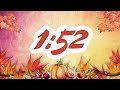 Autumn Classroom Timer | 5 Minute Countdown with Fall Leaves &amp; Pumpkin Design