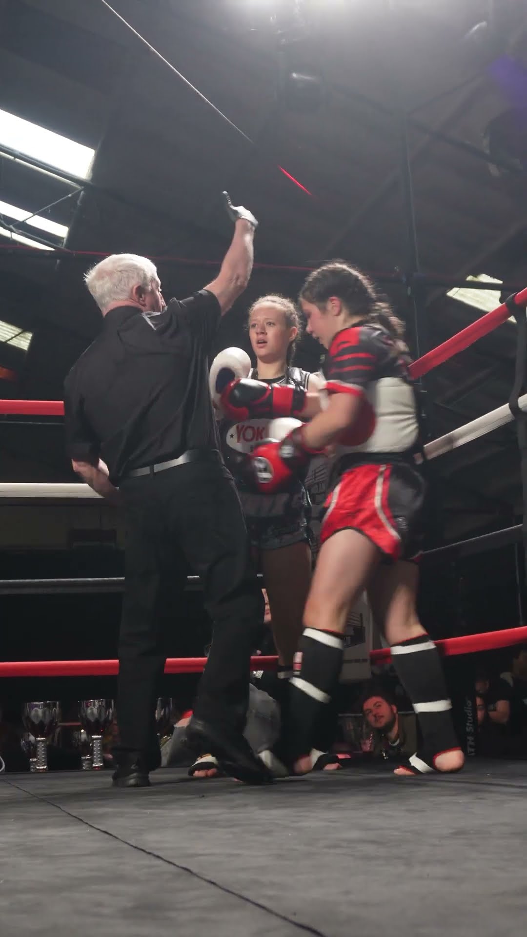 Young talented female kickboxers, showcasing there skills on Battle of Knights.