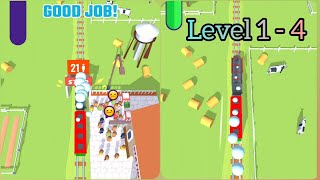 Rail Rider : Train Driver In Railroad Game (Level 1 - 4) Gameplay #1 screenshot 1