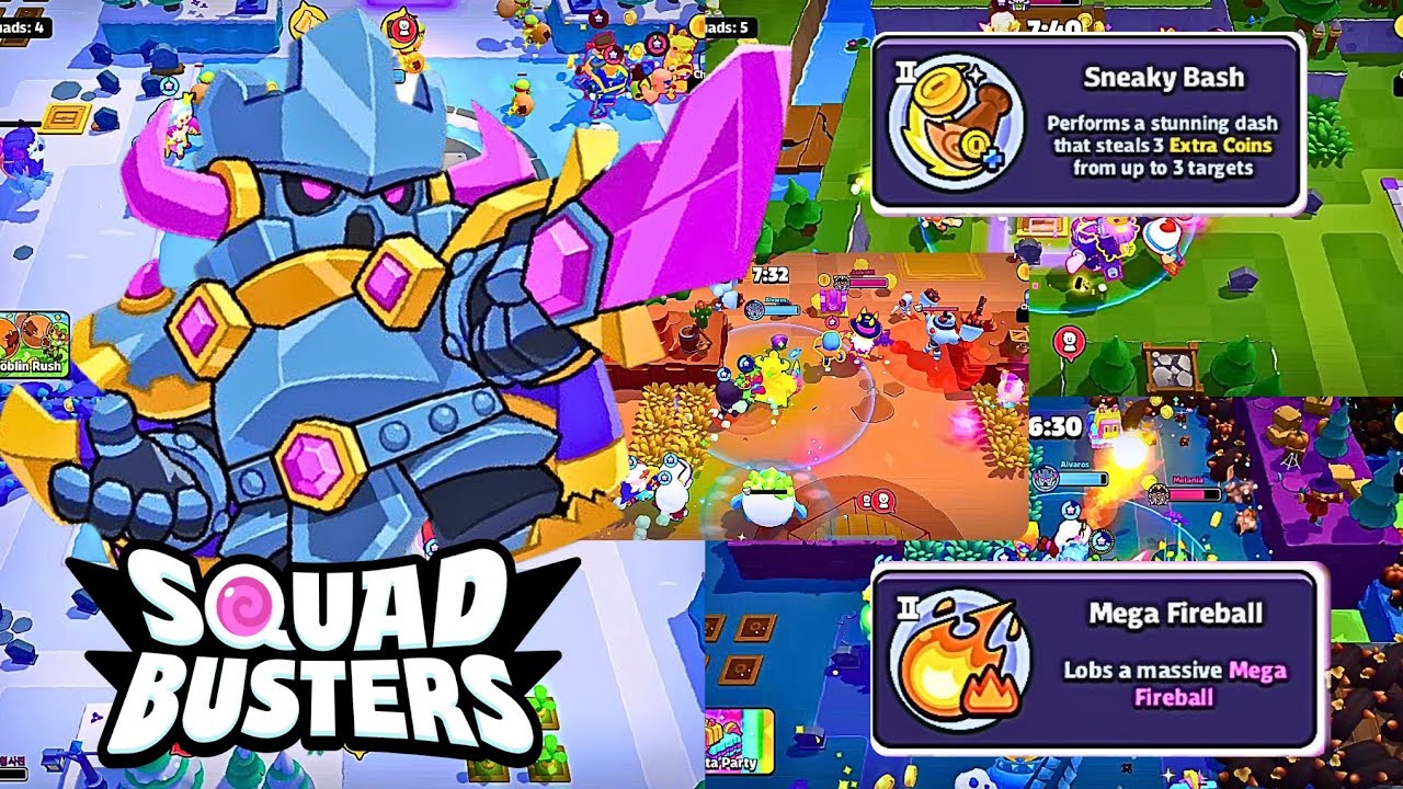 Sneaky Bash And Mega Fireball P.E.K.K.A Showdown Gameplay ‼️ Squad Busters