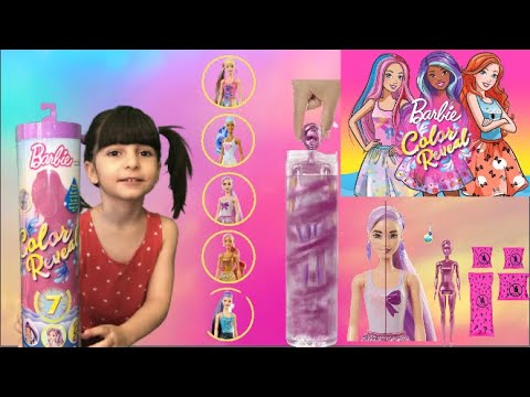 (part 2) The newest Barbie Color Reveal Doll (shimmer Series) with 7 Surprises//2021