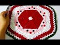 Carpeta tejida a crochet con Santas Tejido Para Navidad