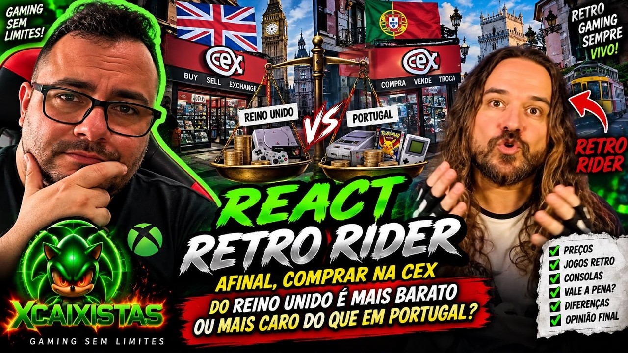 🔥 REACT RETRO RIDER | Afinal, comprar na CEX do Reino Unido é MAIS BARATO ou MAIS CARO?