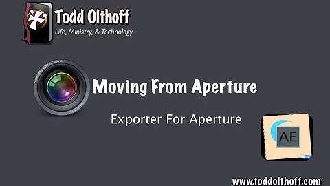 Moving From Aperture Part 1: Exporter for Aperture