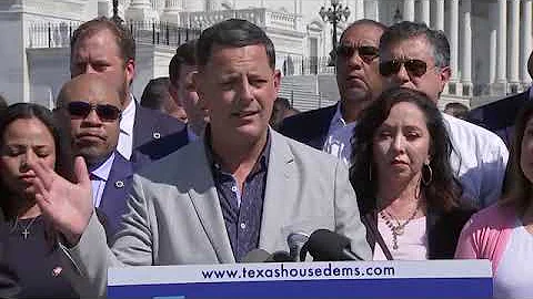 Texas Dems hold presser over voting rights after fleeing to DC