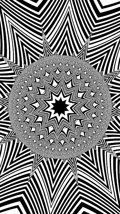 Gerbang Ketenangan | Mandala Hitam Putih yang Mengalir