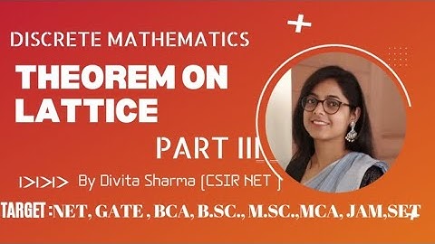 Theorem on LATTICE #discretemathematics #bsc_maths #mathematics #divita #mscmath #engineering