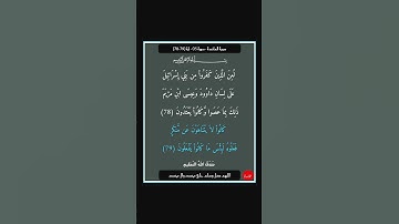 سورة المائدة - سورة 05 - اية 79-78