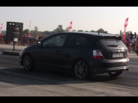 Mitsubishi Lancer EVO VIII Vs Honda Civic Type R - YouTube