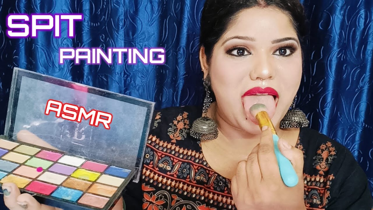 ASMR SPIT PAINTING YOU ( INTENSE MOUTH SOUNDS) 🎨🖌️