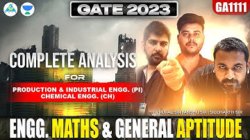 GATE 2023 || Complete Analysis of PI & CH || ENGG Maths & General Aptitude #gate2023 #gateexam