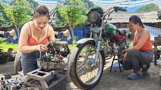 How the genius girl successfully repaired and restored the Win Figo 110cc motorbike engine