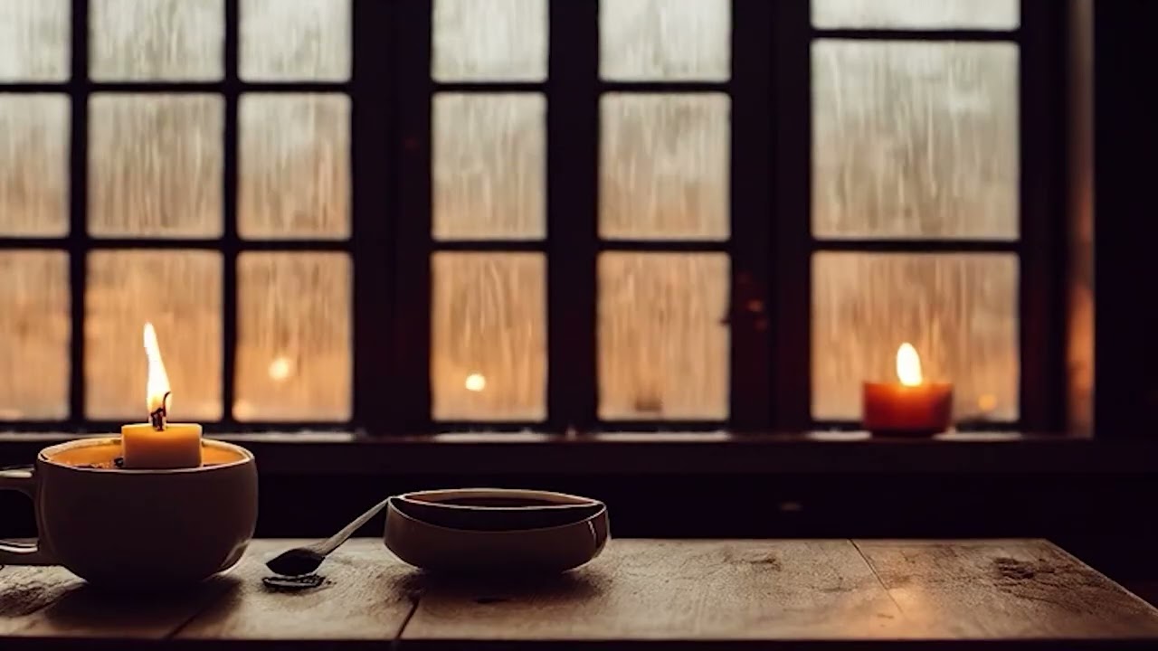 rain on window sounds /relaxing midnight rain ambience/ rain sounds for sleep