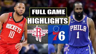 Houston Rockets vs Philadelphia 76ers Full Game Highlights | December 29, 2023